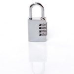 40mm chrome plated brass combination padlock with 4 dials