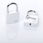 Metal white square lock