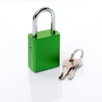 40mm Green Alum-oxidized Square Love Lock