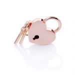 AJF rose gold key heart lock