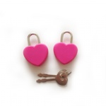 AJF pink mini heart-shaped diary lock