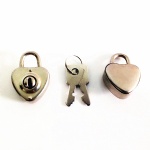 AJF metal silver mini heart-shaped diary lock