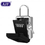 AJF shackle 4 digits wall mount waterproof combination key lock safe box