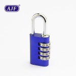 AJF High quality and best selling 4 dials aluminium combination safety padlock
