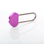 AJF new arrival only manufacturer long hook colored aluminium double heart hanging love wedding lock