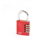 AJF Solid Aluminum Combination Pad Locks Red