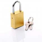 AJF Square key yellow aluminium love lock