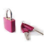 safety fashion fuchsia and blue color luggage pad lock