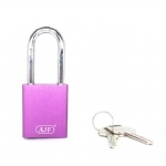 AJF Keyed Alike Solid Aluminum Padock (40mm) Pin Tumbler Padlock Long Shackle with Keys