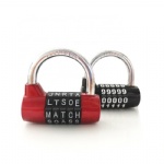 AJF High quality and security U shape 4 digits 5 number 5 letters fitness gym combination padlock