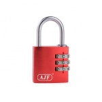 AJF High quality and security 30mm bright coloured anodize aluminium combination padlock