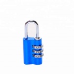 AJF High quality and best selling 3 dials aluminium combination safety padlock