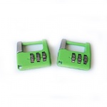 AJF fashionable small metal and cute green 3 password luggage locks