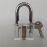 AJF Beautiful Modern Style Transparent Visible Pick Cutaway Mini Practice View Padlock Lock Training Ski - intl