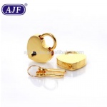 AJF new arrival gold metal heart shape lock