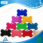 AJF colorful aluminium colorful bone shaped Pet ID Tags