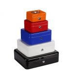 AJF Key Or Combination Metal Steel Money Cash Box