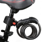 AJF 5 digital U lock bike lock with steel cable combination