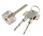 AJF Practice Lock Set Transparent Cutaway Crystal Locks
